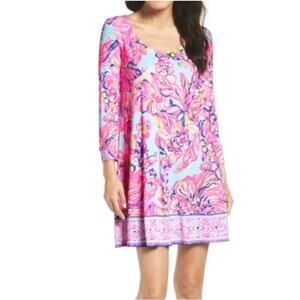Lilly Pulitzer Serene Blue Big Escapade Emma Dress Size XL